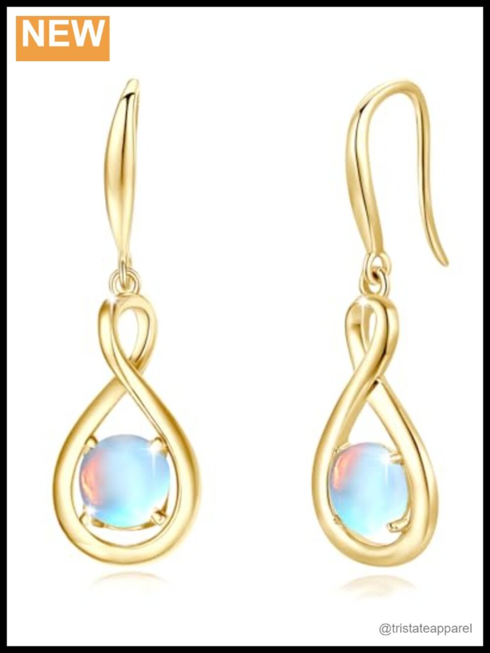 Dangle Drop Earrings 925 Sterling Silver Dainty Infinity Jewelry